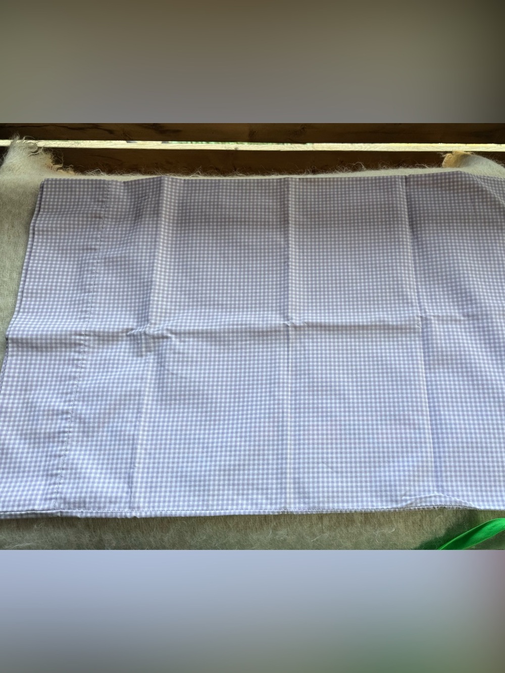 Vintage JC Penney Lavender Gingham Pillowcase NOS Deadstock